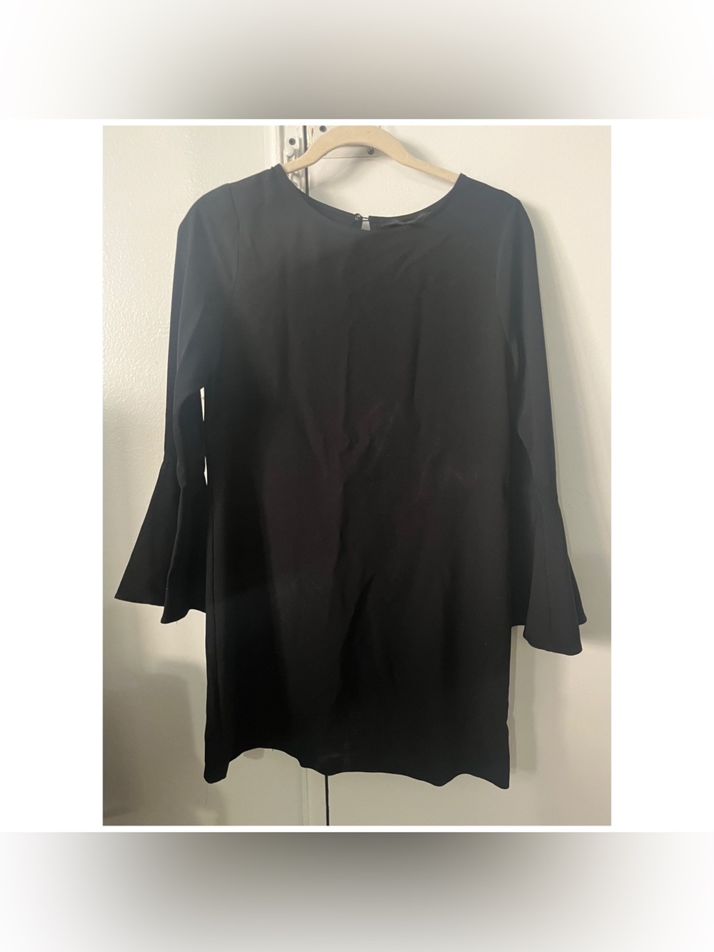 Kendall + Kylie black dress with bell sleeves, size S